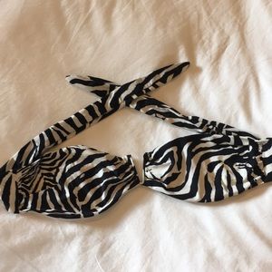 Beach Bunny Zebra Bandeau Bikini Top